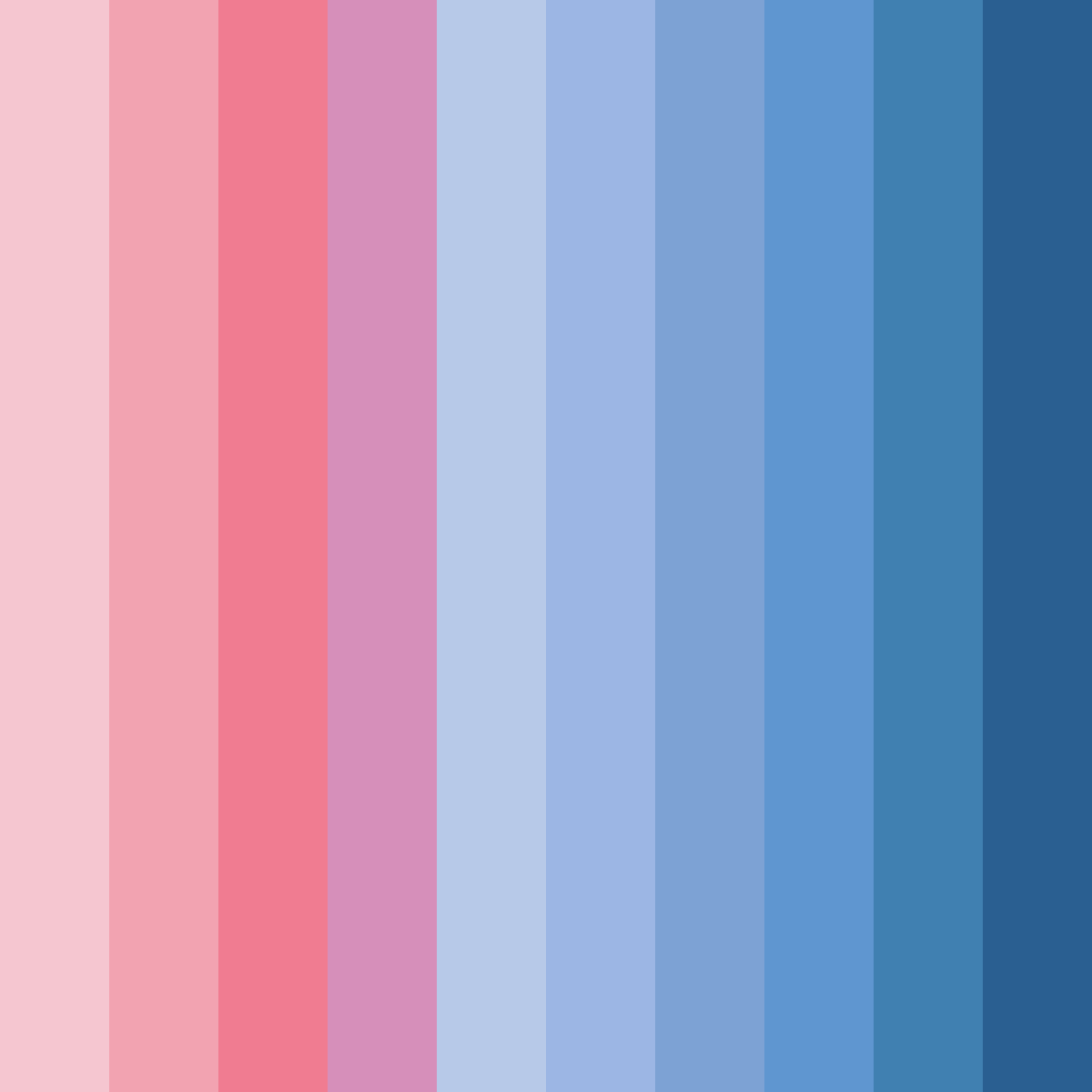 Download pastel pink and blue dream color palette PNG image (square)
