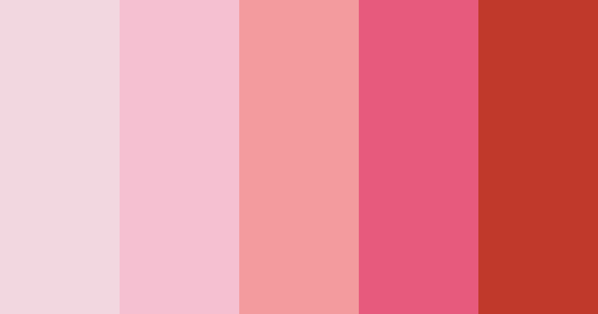 Download blushing rose garden color palette PNG image (landscape)
