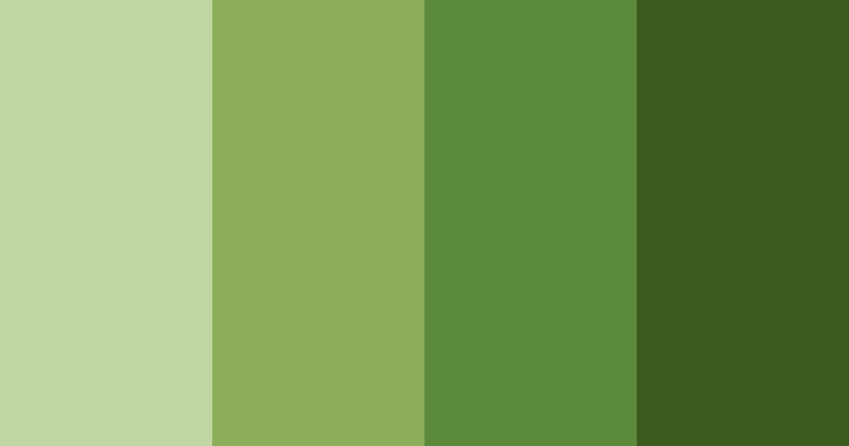 Download green woods color palette PNG image (landscape)