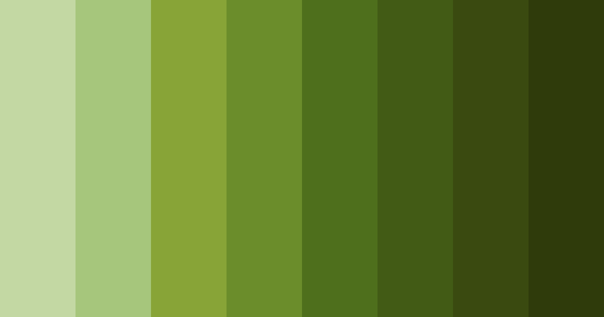 Download lush greenery color palette PNG image (landscape)