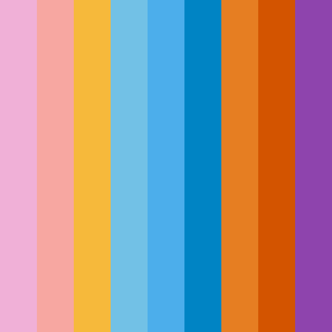 Download sunset serenade color palette PNG image (square)