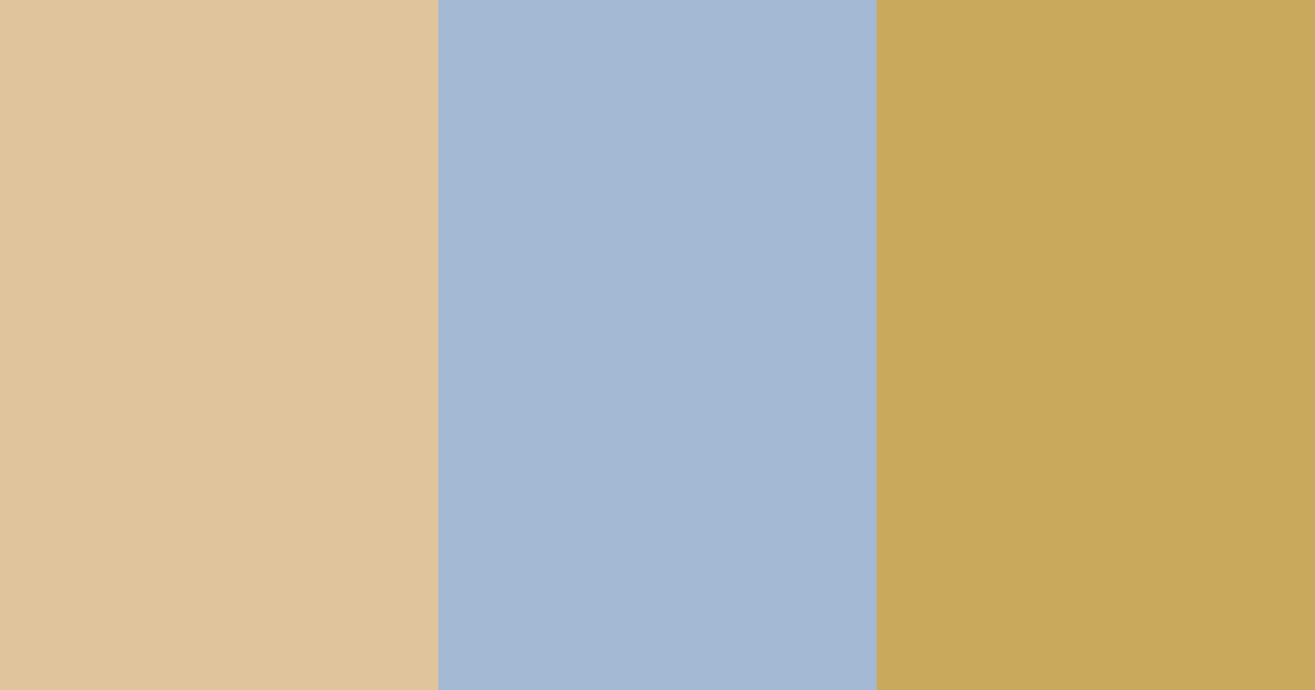 Download blue gold beige color palette PNG image (landscape)