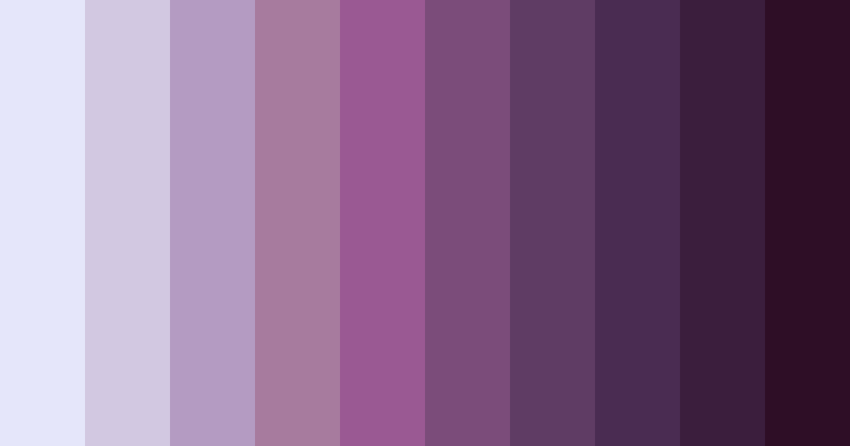 Download shades of lavender color palette PNG image (landscape)