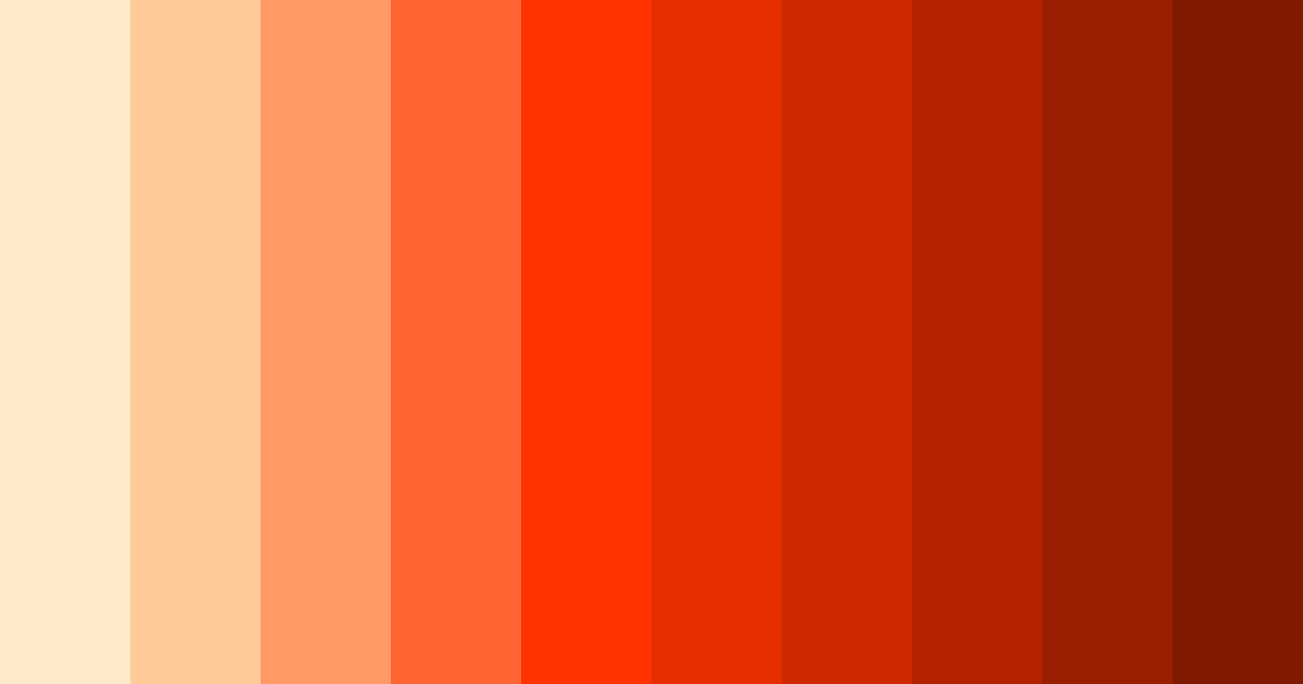 Download fiery orange color palette PNG image (landscape)