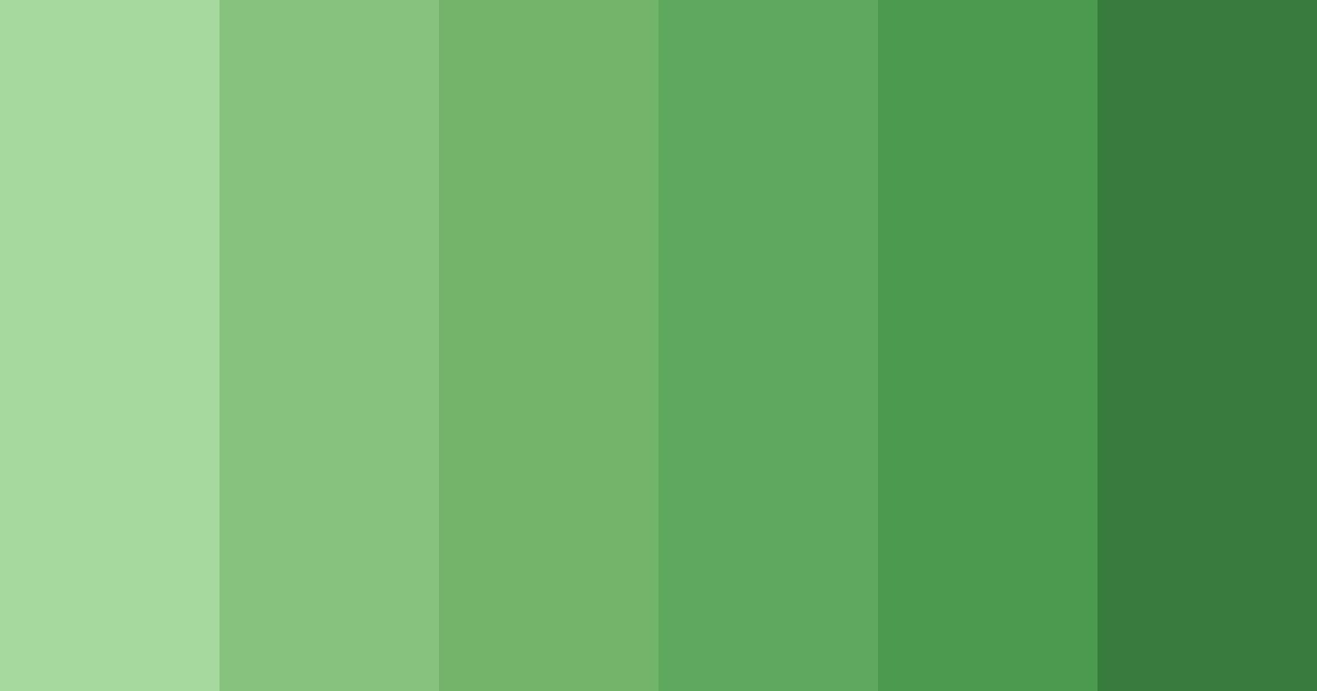 Download shades of green color palette PNG image (landscape)