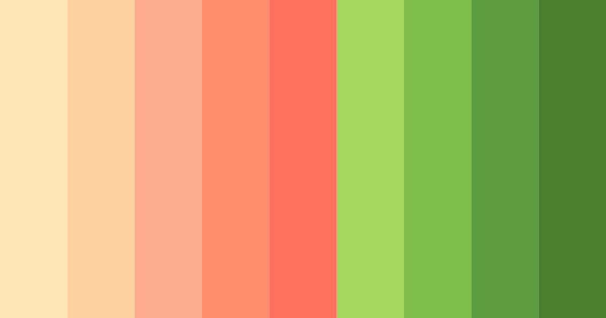 Download peachy meadow bliss color palette PNG image (landscape)