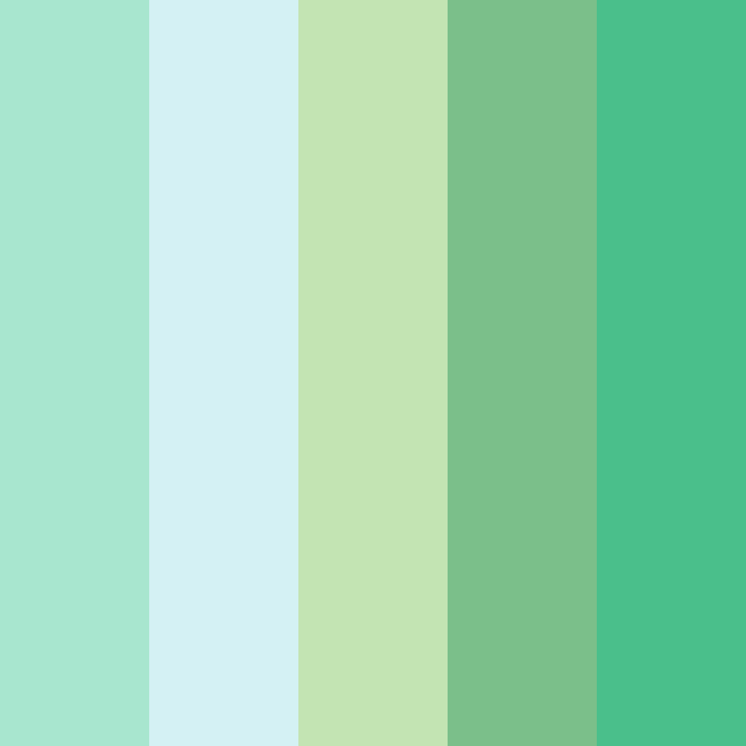 Download verdant symphony color palette PNG image (square)