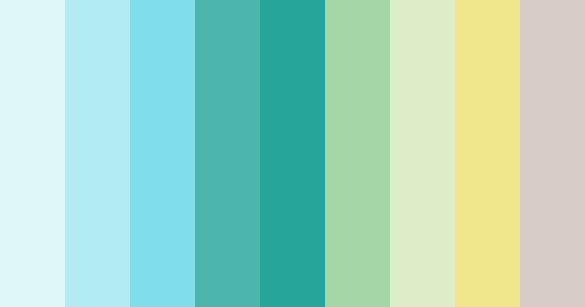 Download soft blue green color palette PNG image (landscape)