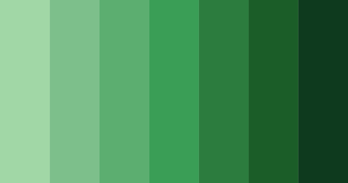 Download dark green shades color palette PNG image (landscape)