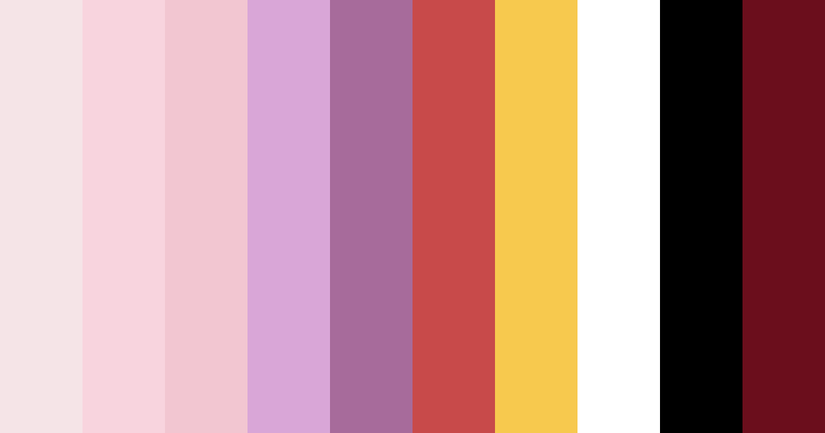 Download whimsical blossom color palette PNG image (landscape)
