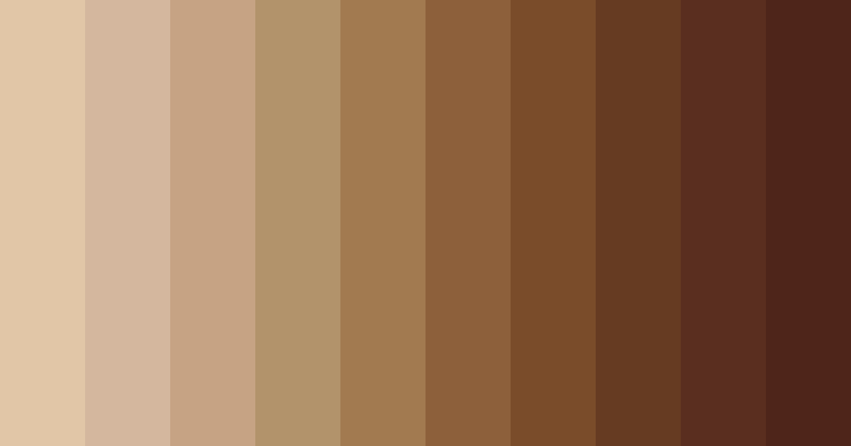 Download brown wood color palette PNG image (landscape)