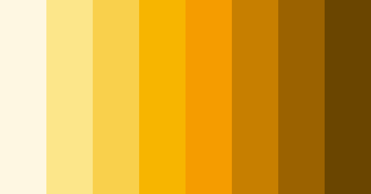 Download shades of yellow color palette PNG image (landscape)