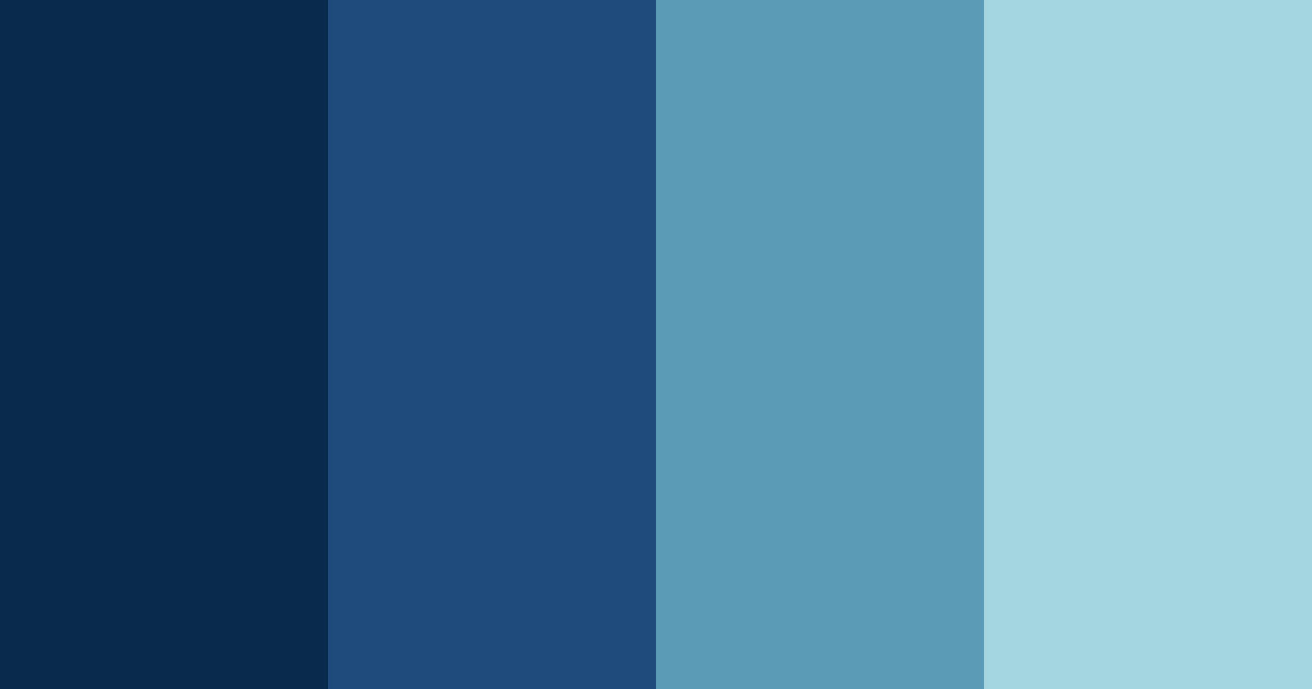 Download shades of blue color palette PNG image (landscape)