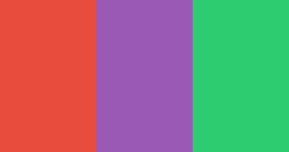 Download vibrant red green purple color palette PNG image (landscape)