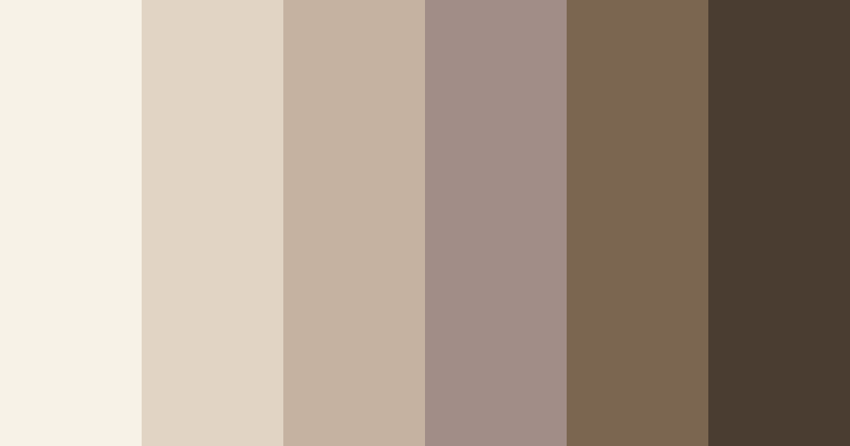 Download brown coconut color palette PNG image (landscape)