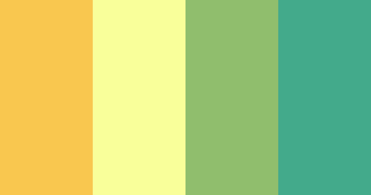 Download shades of yellow green color palette PNG image (landscape)