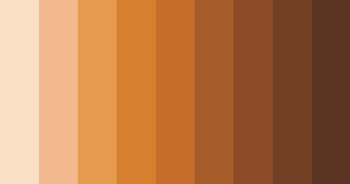 Download orange autumn color palette PNG image (landscape)