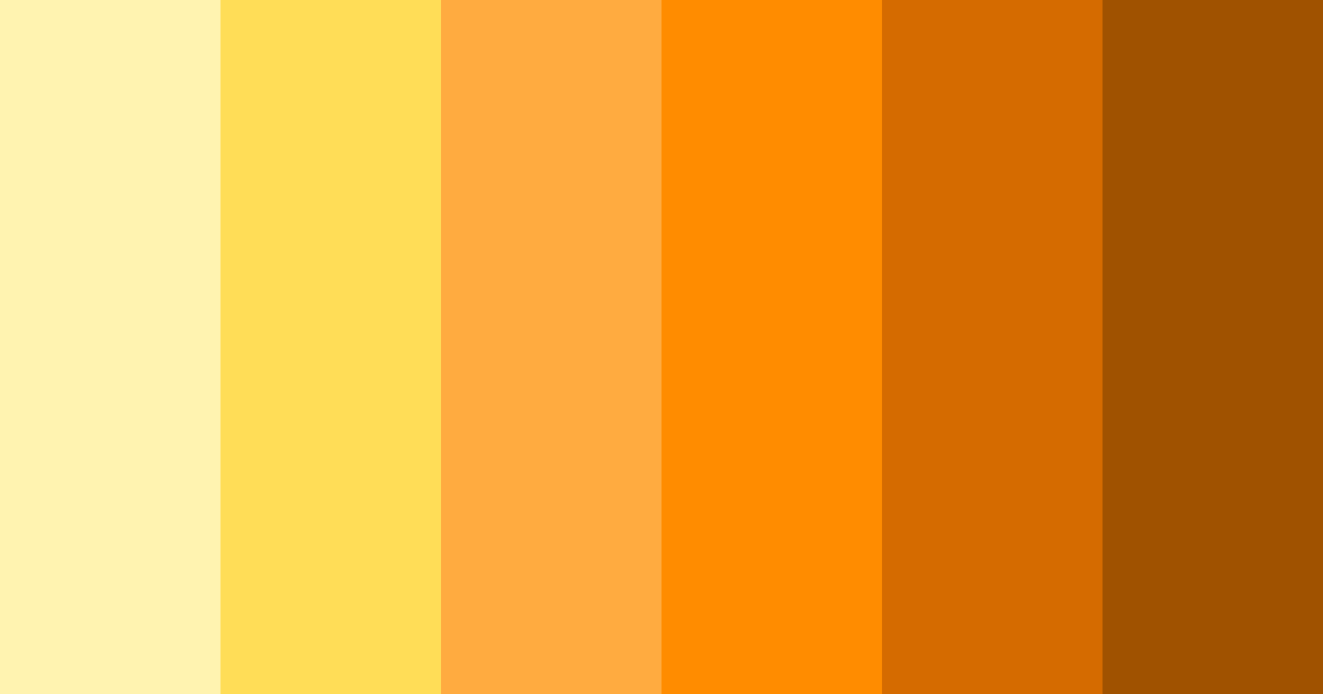Download orange sunshine color palette PNG image (landscape)