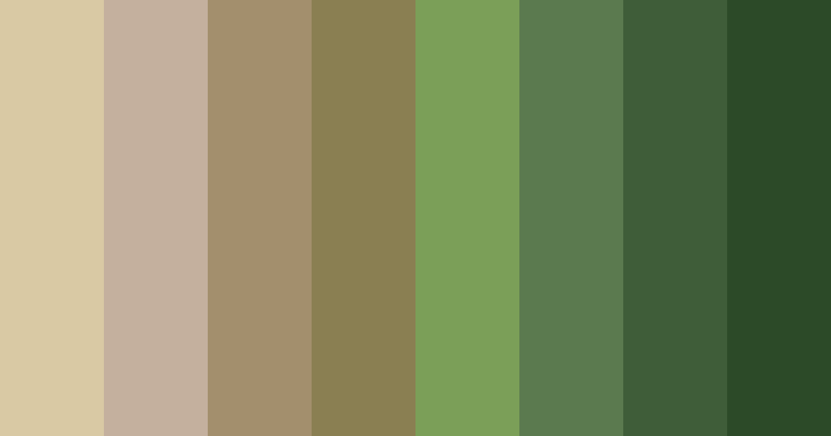 Download brown and green harmony color palette PNG image (landscape)