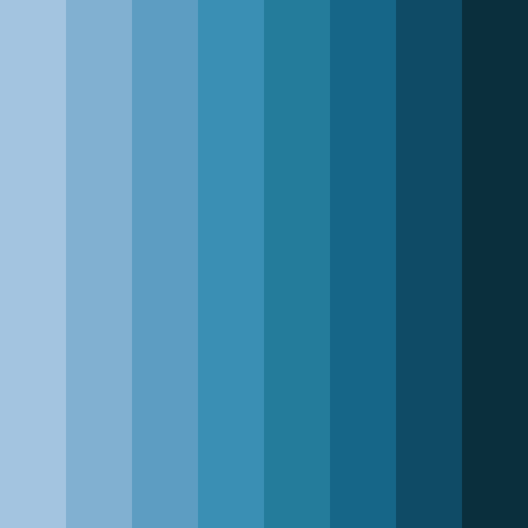 Download celestial blues color palette PNG image (square)