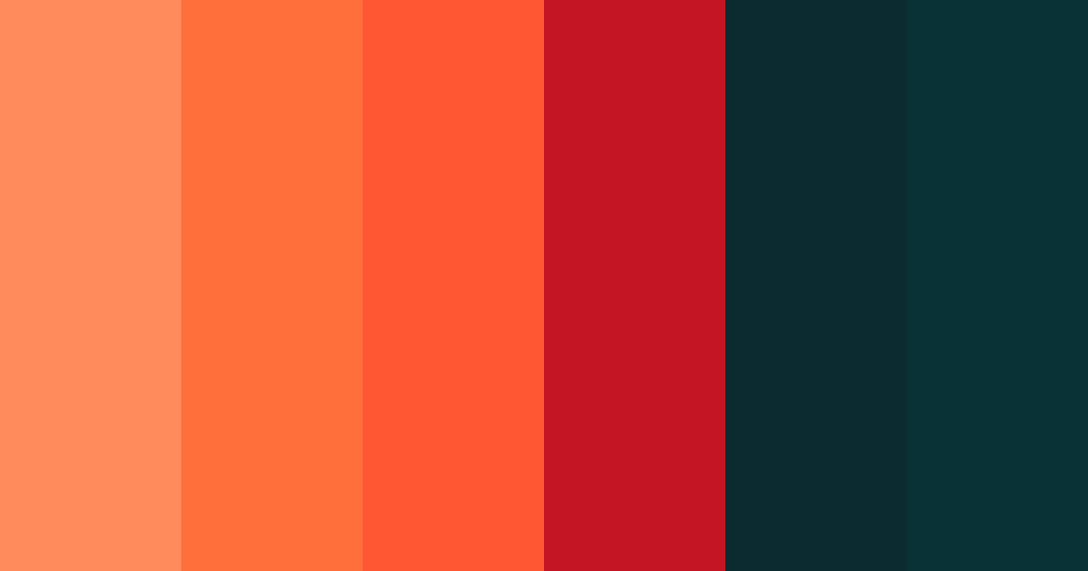 Download tropical ember color palette PNG image (landscape)