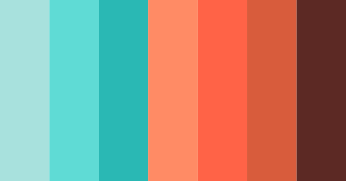 Download teal sunset color palette PNG image (landscape)