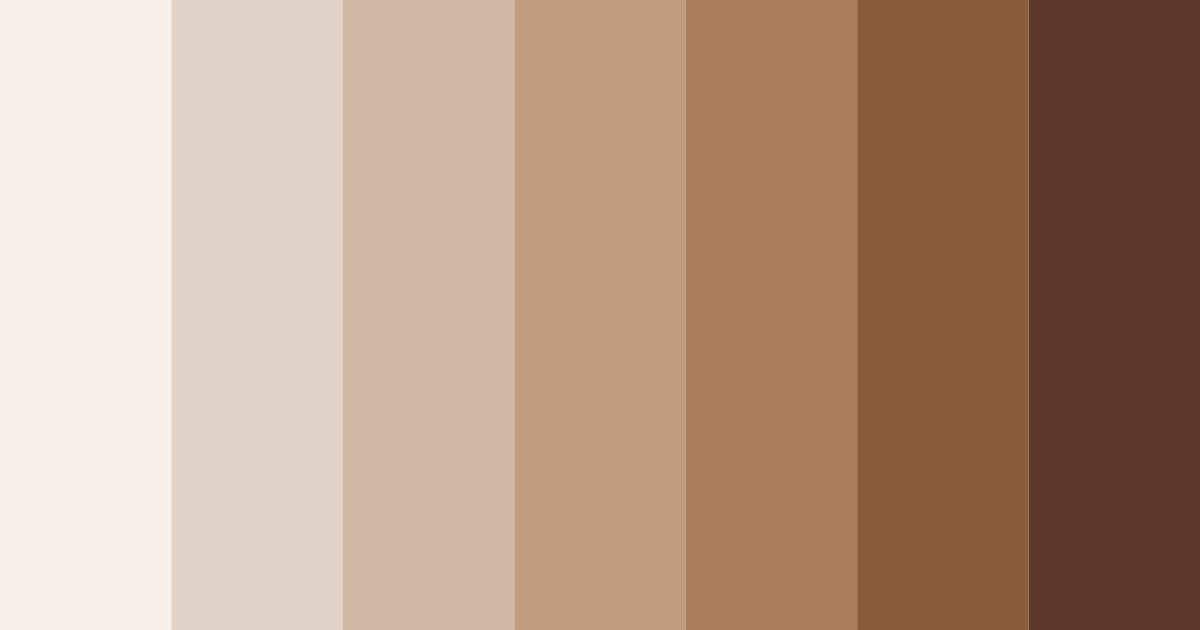 Download shades of beige color palette PNG image (landscape)