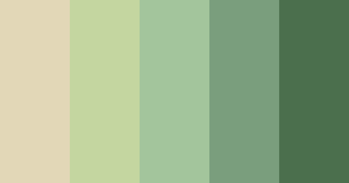 Download earthy greenscape color palette PNG image (landscape)