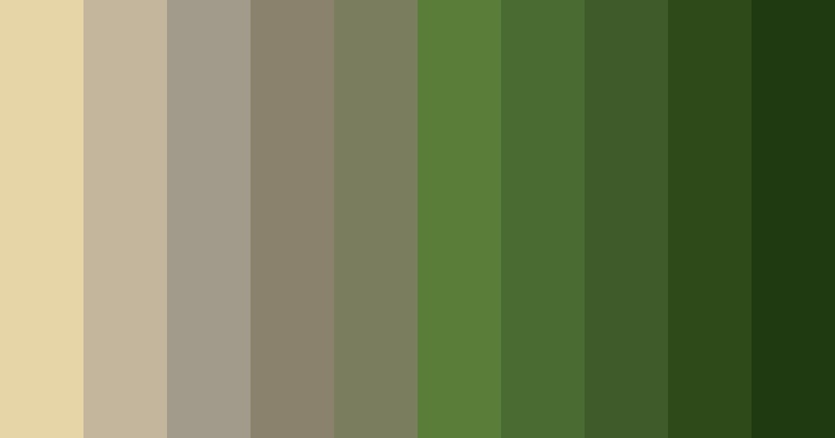 Download earthly harmony color palette PNG image (landscape)
