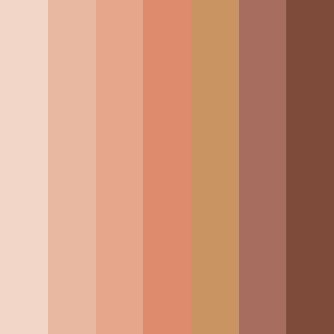 Download shades of skin color palette PNG image (square)