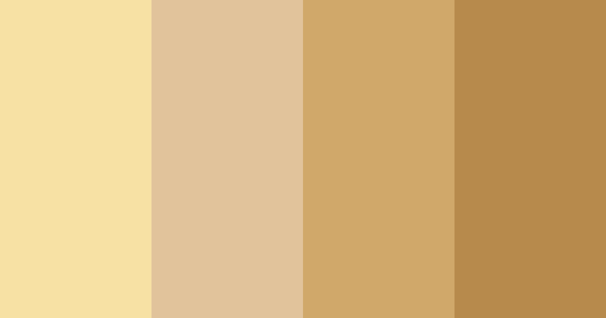 Download champagne gold shades color palette PNG image (landscape)