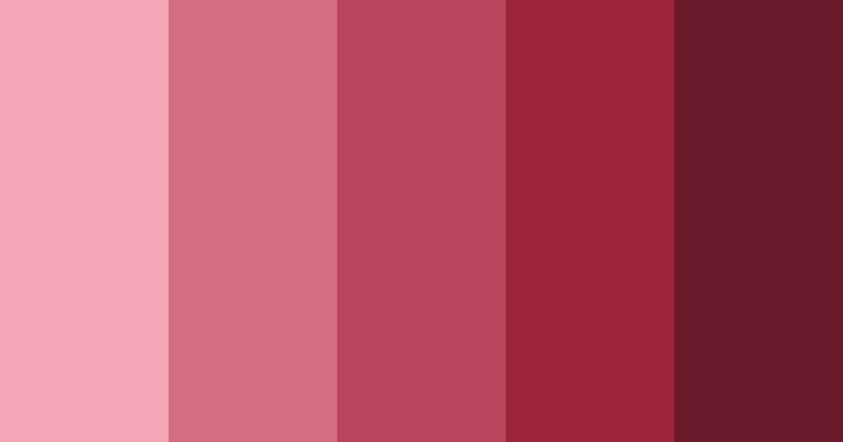 Download crimson shades color palette PNG image (landscape)