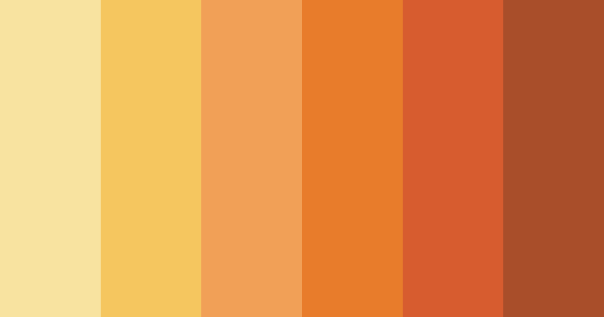 Download orange citrus color palette PNG image (landscape)