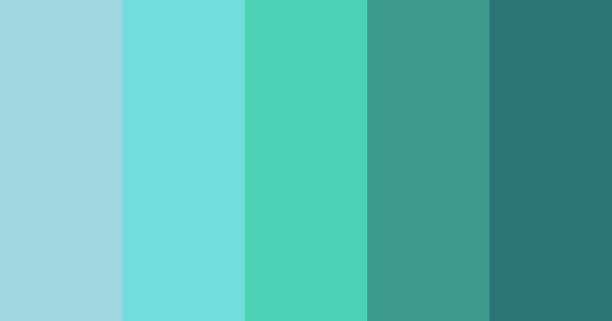 Download shades of blue green color palette PNG image (landscape)