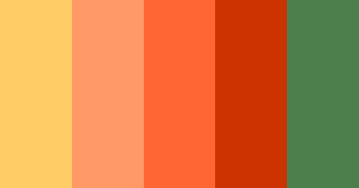Download orange green color palette PNG image (landscape)