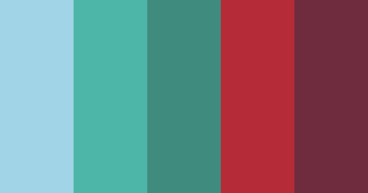 Download teal sunset color palette PNG image (landscape)