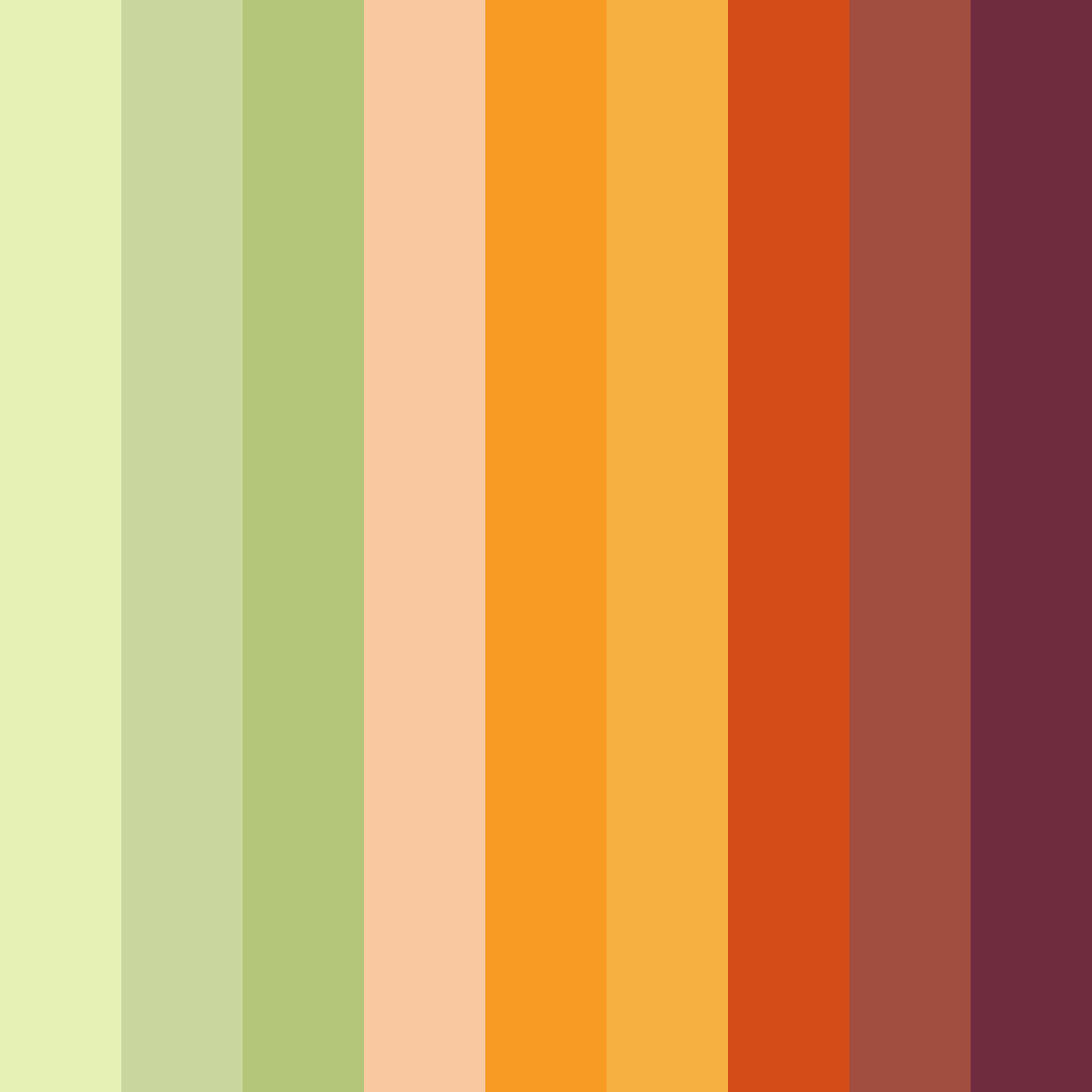 Download sunset garden color palette PNG image (square)