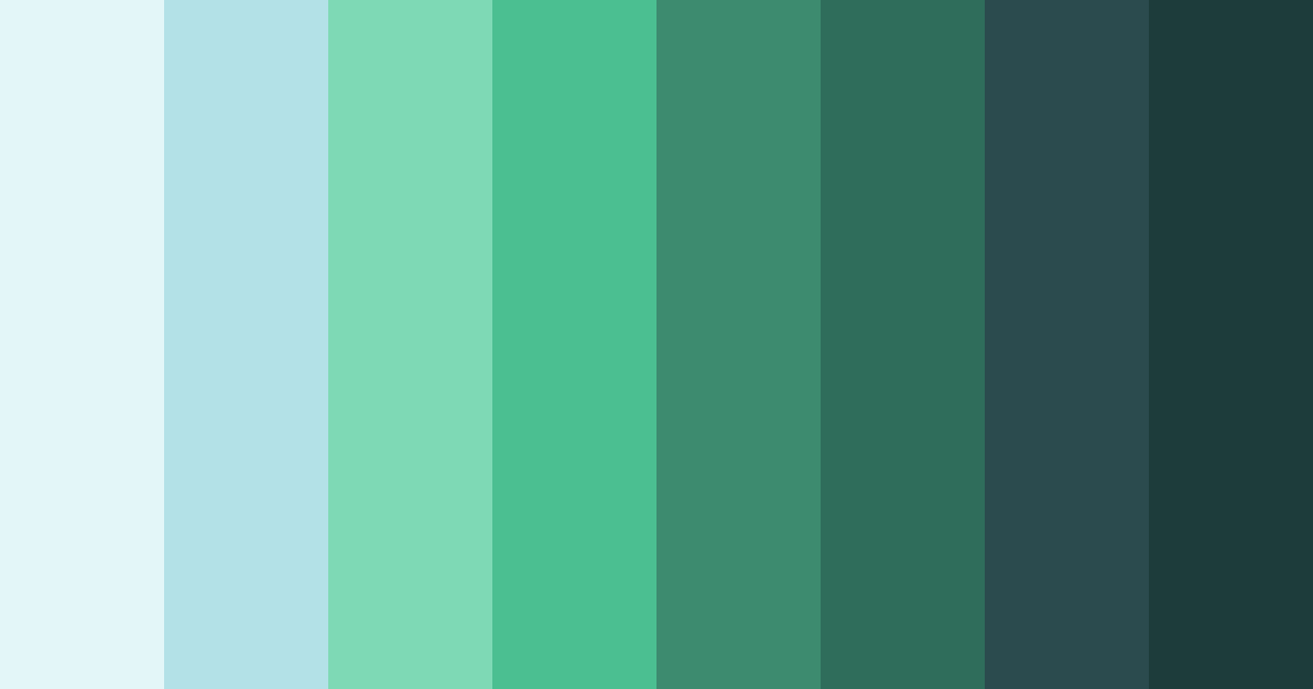 Download teal wilderness color palette PNG image (landscape)