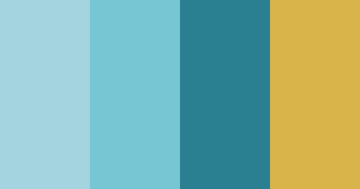 Download blue ocean and gold color palette PNG image (landscape)