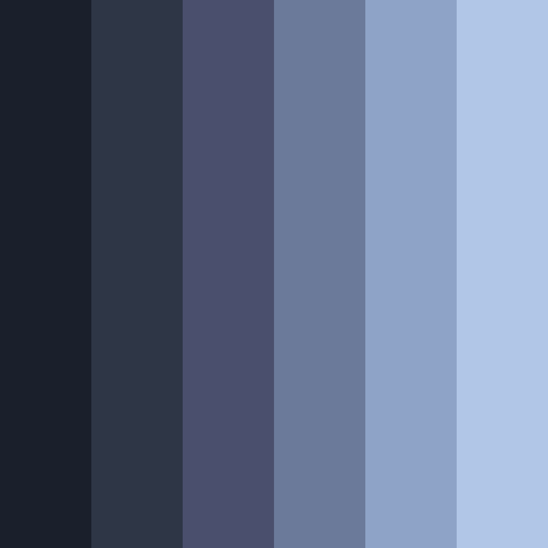 Download dark blue serenity color palette PNG image (square)