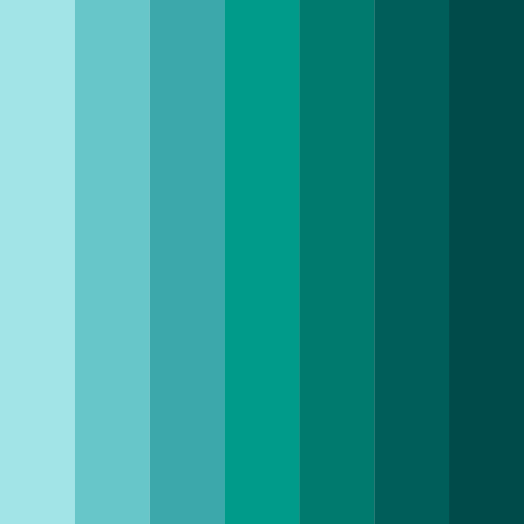 Download tropical teal oasis color palette PNG image (square)