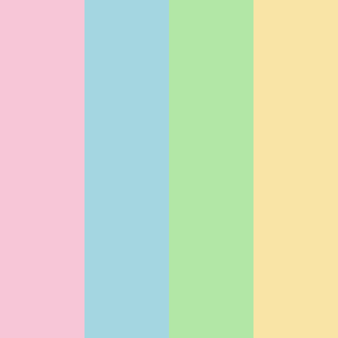 Download cotton candy dreams color palette PNG image (square)
