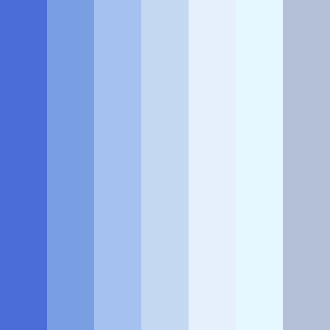 Download blue serenity color palette PNG image (square)