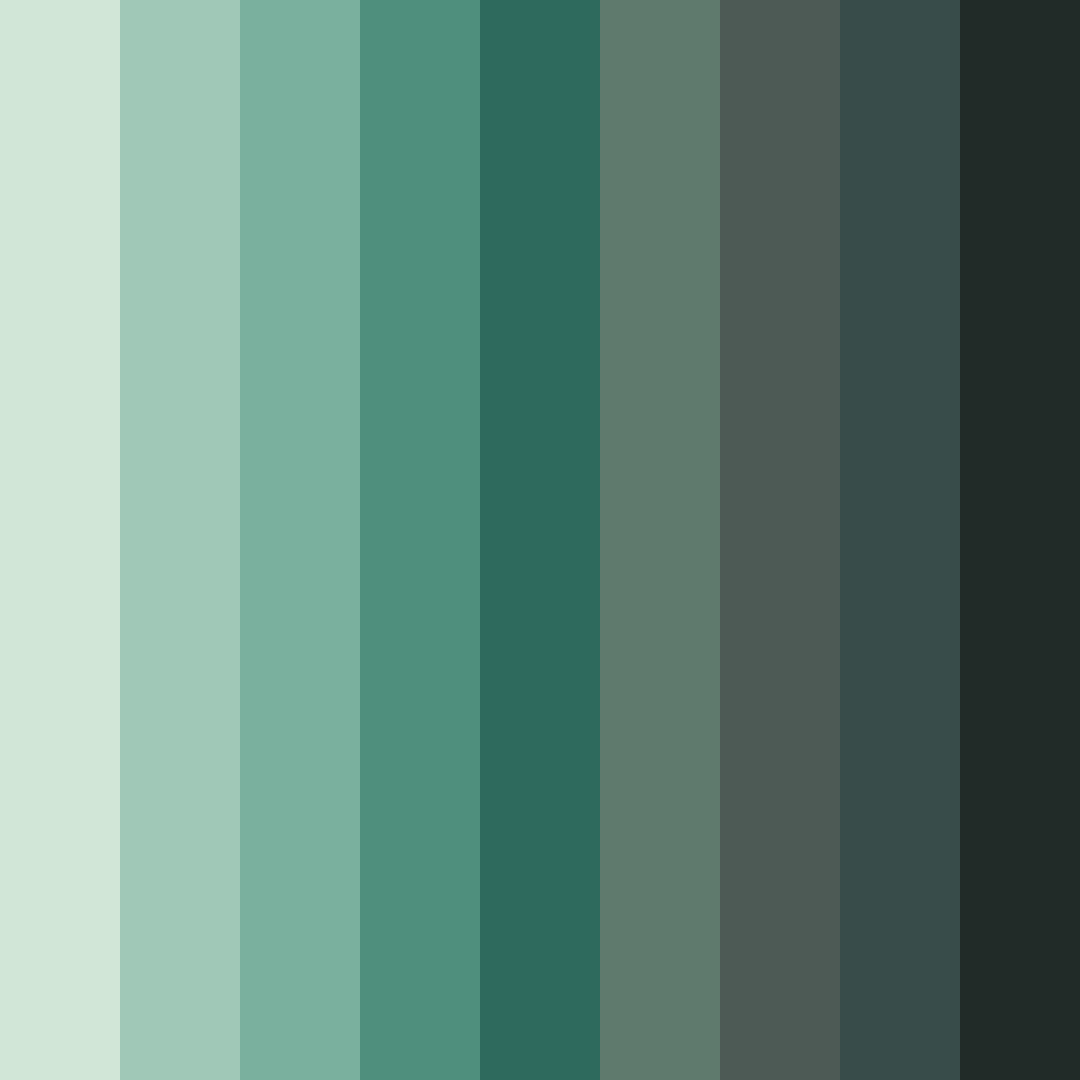 Download shades of green grey color palette PNG image (square)