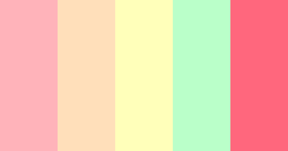 Download colorful rainbow color palette PNG image (landscape)