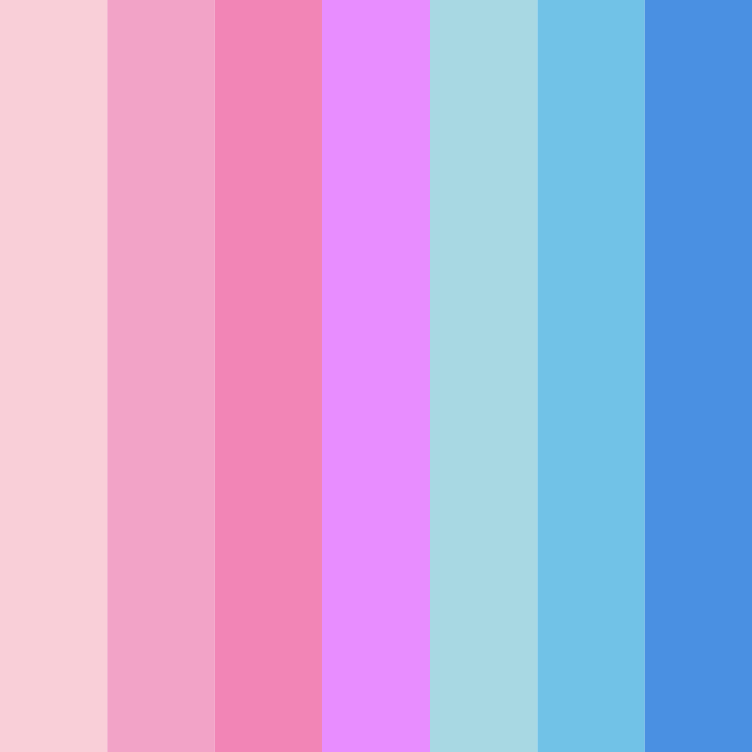 Download pastel pink blue color palette PNG image (square)