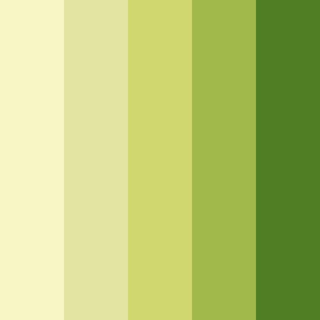 Download shades of green color palette PNG image (square)