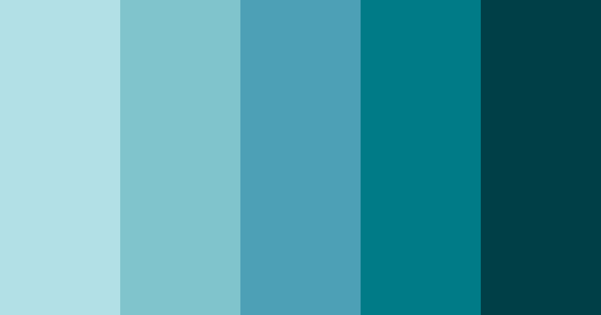 Download teal ocean color palette PNG image (landscape)