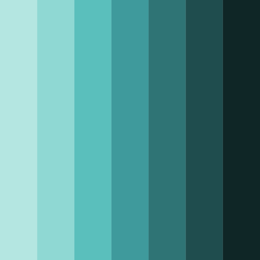 Download turquoise depths color palette PNG image (square)