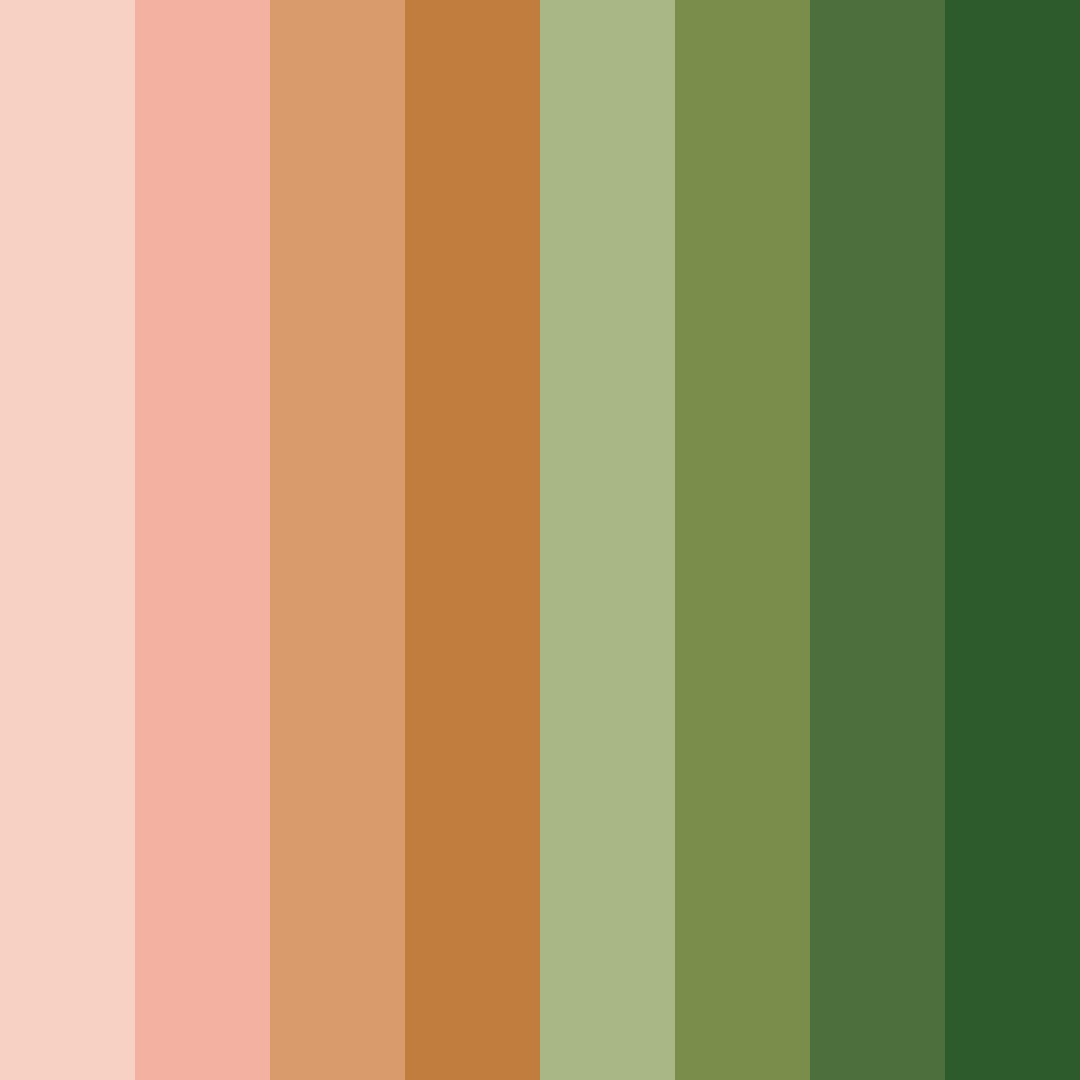 Download pink gold greenery color palette PNG image (square)
